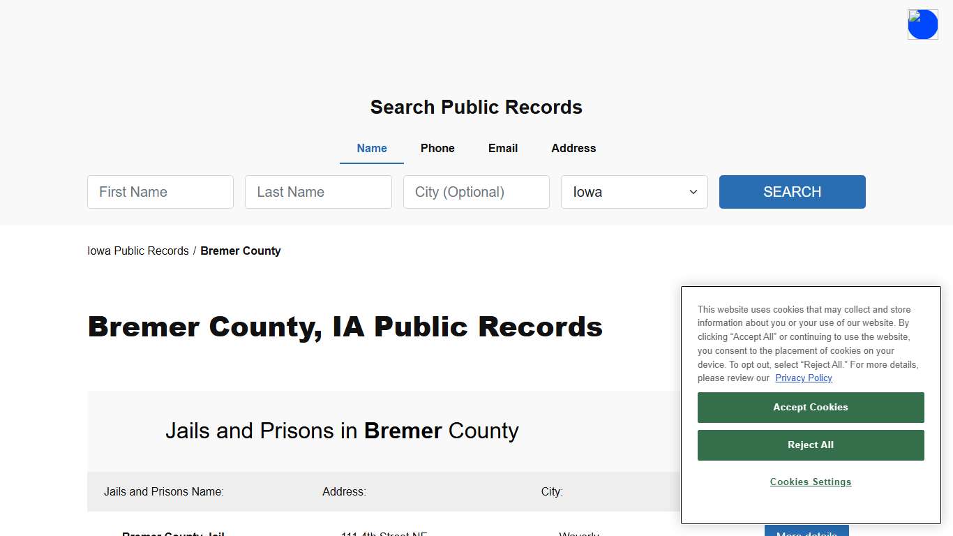 Bremer County, IA Public Court, Arrest and Inmate Records - ThePublicIndex